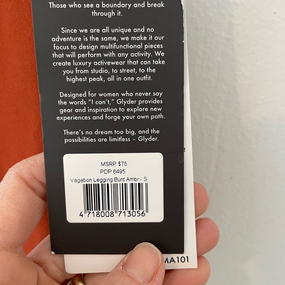 Glyder Vagabon Leggings, Burnt Amber, NWT - Picture 3 of 4